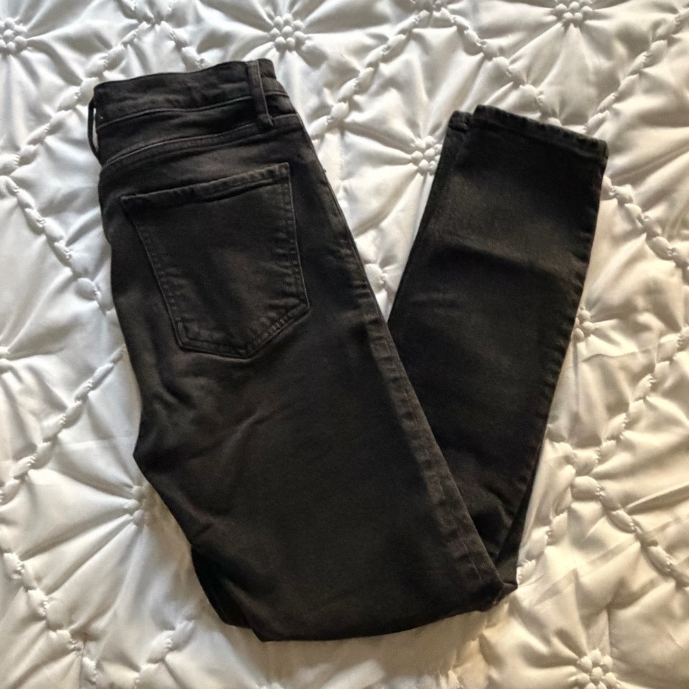 AGOLDE Black High Rise Skinny Jeans